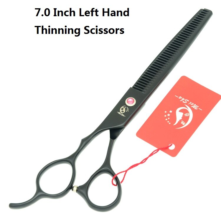 7.0 Inch Left Hand Pet Scissors for Dog Grooming Left-Hand Straight&amp;Thinning&amp;Curved Shears With Comb Forceps B0057A: B0057A-03-70