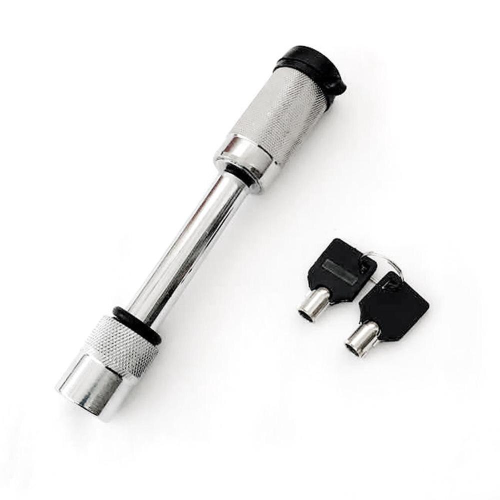 Anhængertræk lås hitch pin hitches modtager låse med nøgler, sort/sølv 2 c4 w 7: Sølv