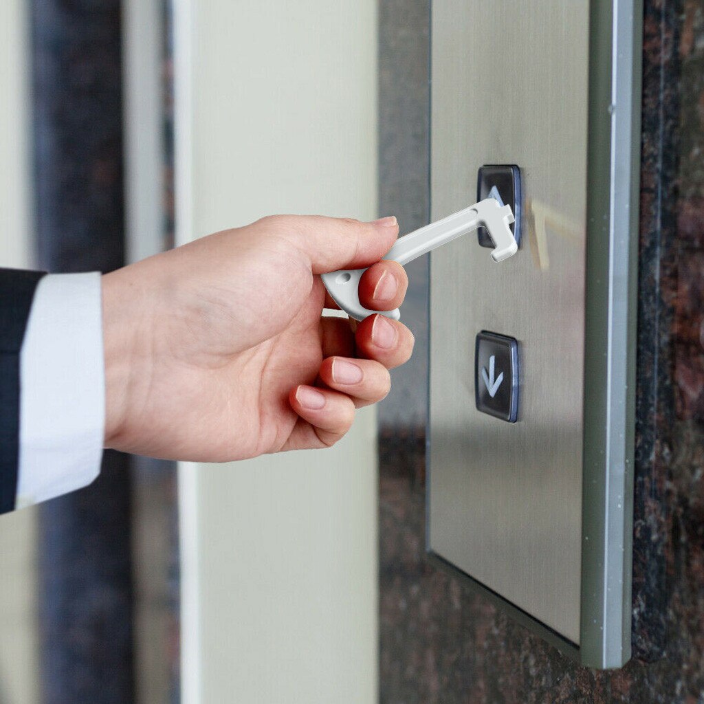 Elevator Button Contactless Tool The Safe And Easy Way Avoide Germs-Contactless No-Touch Protect Safety Isolation Brass Key #W