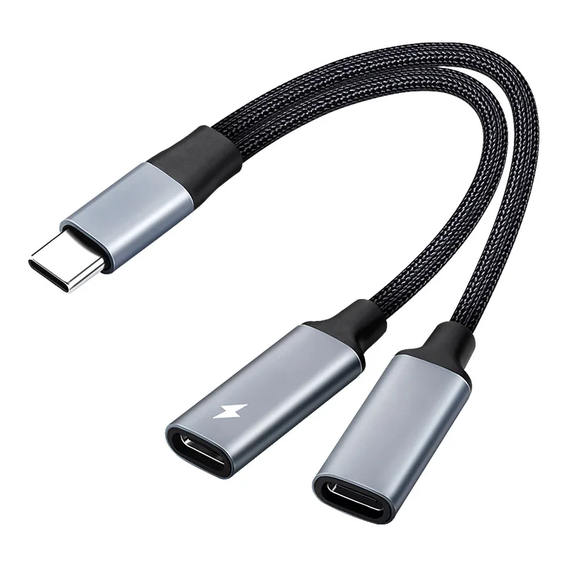 2-in-1 USB C auf 3,5 mm Kopfhörer- und Ladegerät-Adapter, USB C PD 3.0-Anschluss auf Aux-Audio-Buchse, Schnelllade-Dongle-Kabel: WHITE