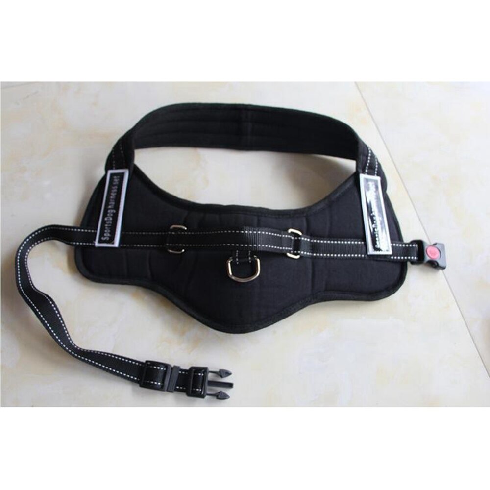 Sports Training Dog Harness Heavy Duty Pitbull Mastif K9 Labrador Siberian Husky: Black / Chest for 52-56cm