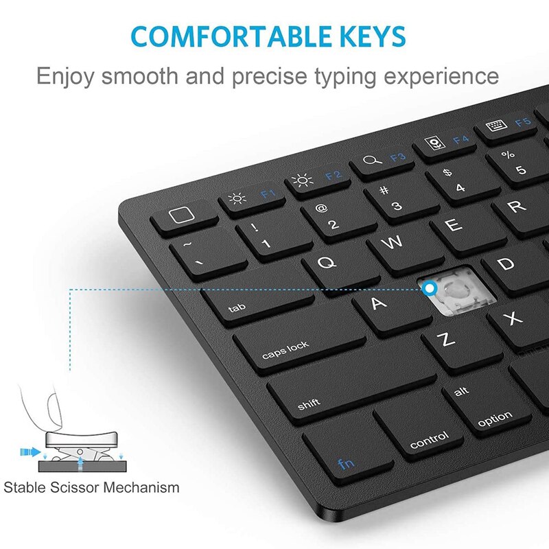 Bluetooth Keyboard and Mouse Combo,Wireless Keyboard and Mouse for iPad Pro/Air/iPad/iPhone,IOS13 and Above