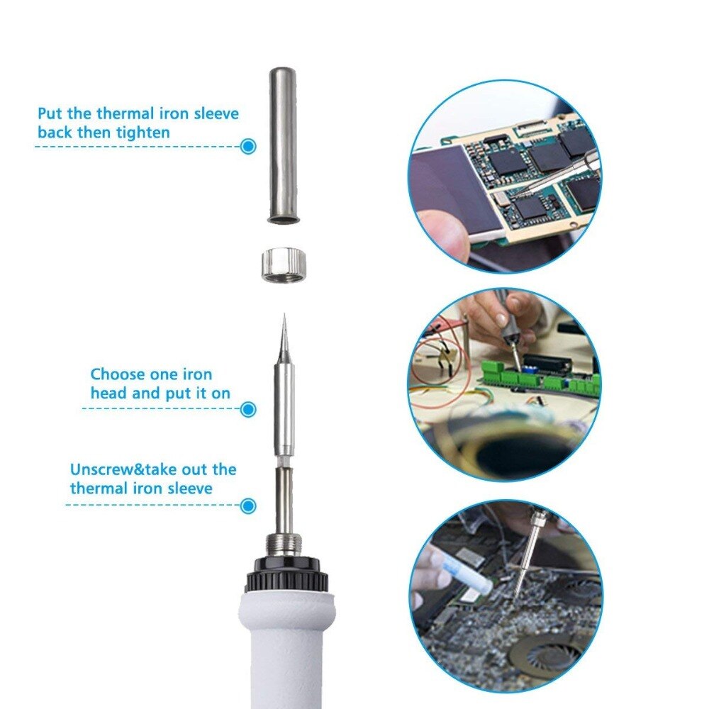 60W AC220-240V Digital Display Wood Burning Solder... – Grandado