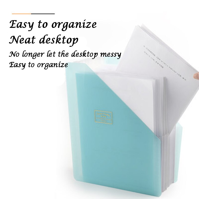 KOKUYO A4 Expanding File Folder Document Wallets Organizer Multi-layers for Table Storage Fresh Style A4 Document Shelf WSG-DFCS
