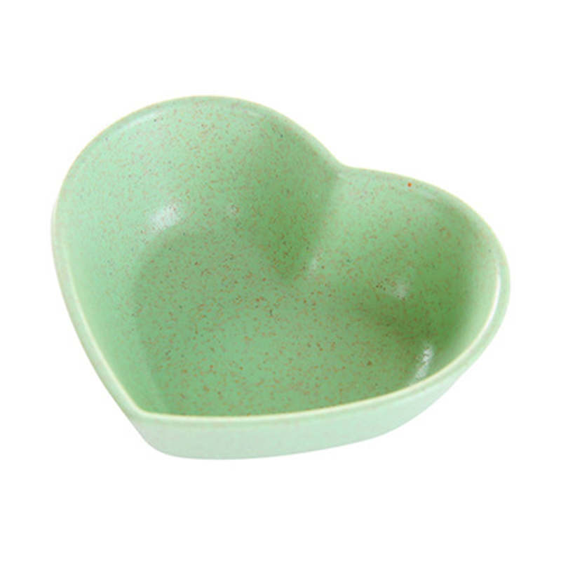 Tarwe Stro Hart Azijn Kruiden Gerecht Effen Roze Beige Groen Soja Saus Zout Snack Kleine Plaat 7.8*6.3 cm 1 st