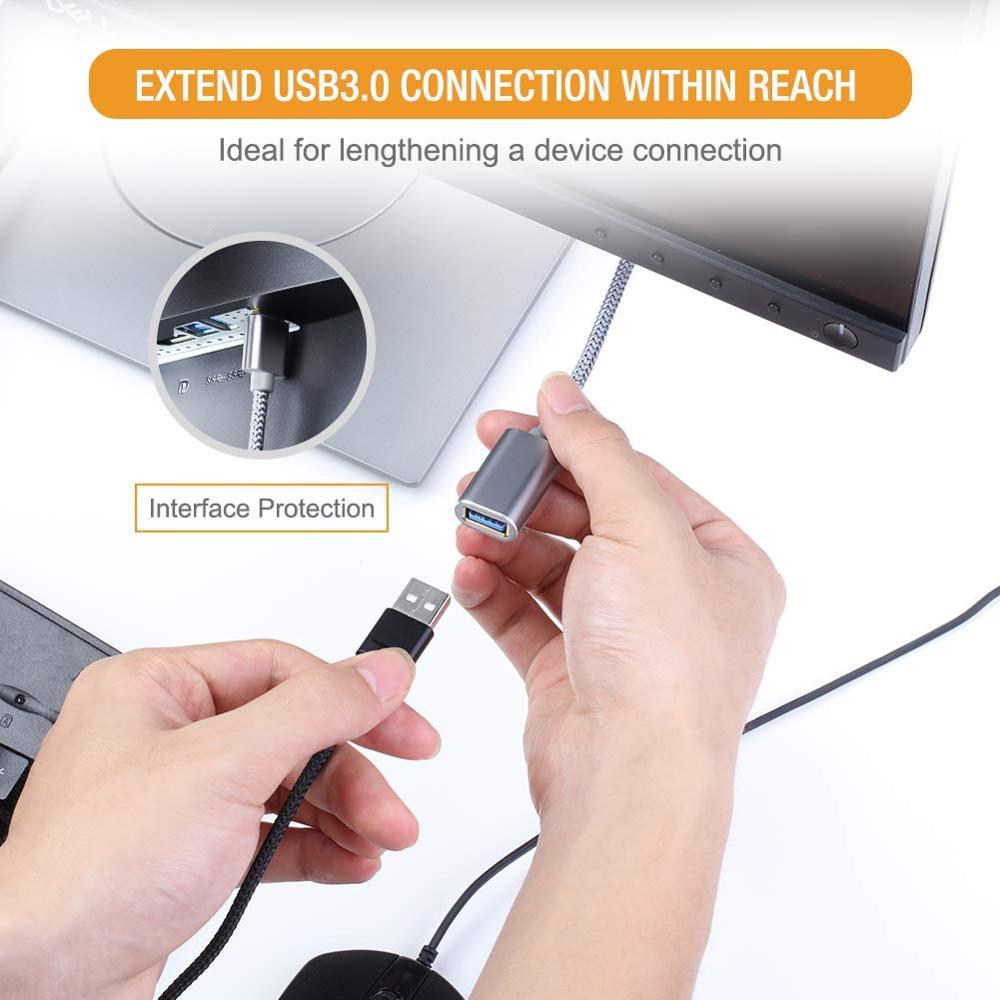 USB Extender Cable USB 3.0 Cable USB Flash Drive Cable 5M for PC Keyboard Webcam GamePad USB3.0 Data USB OTG HUB Extension Cord