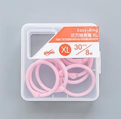 Coloffice Candy Color Plastic Multi-Function Paper Clip Random Circle Document Information Card Binder Transparent Loose Ring: 8PCs XL-pink