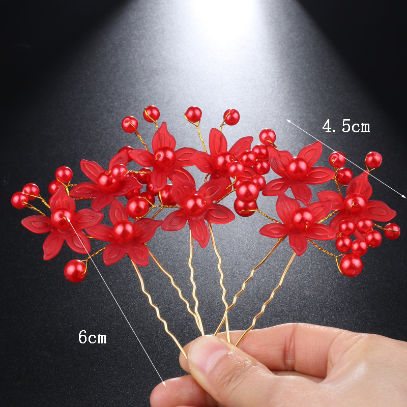 Vintage Hair Jewelry Crystal Rhinestone Handmade Leaf Flower Hairpins Hair Clips Wedding Bridal Headwear Hair Pins