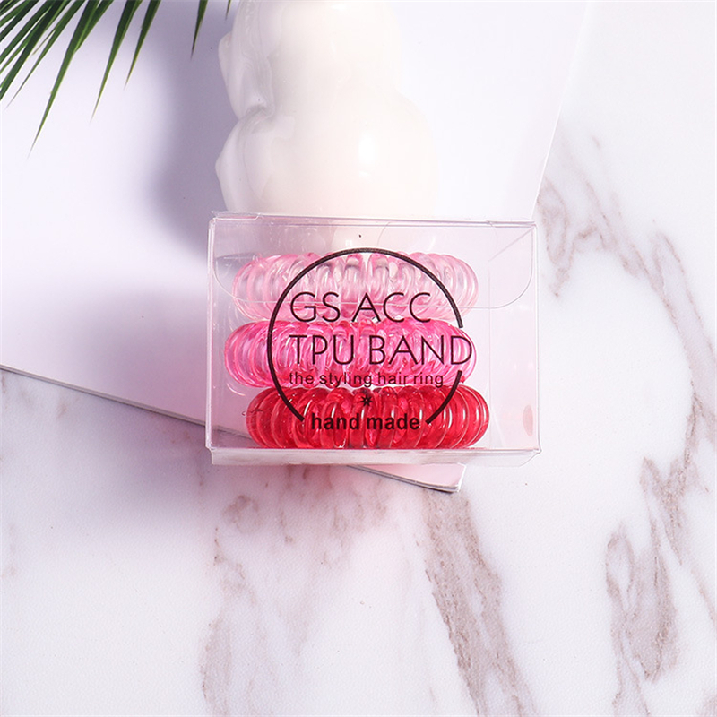 9 stuks telefoonring haarbanden voor dames met doos, elastische rubberen haarringen, haaraccessoires, stylingtool met kleurverloop en snoepkleur: 1