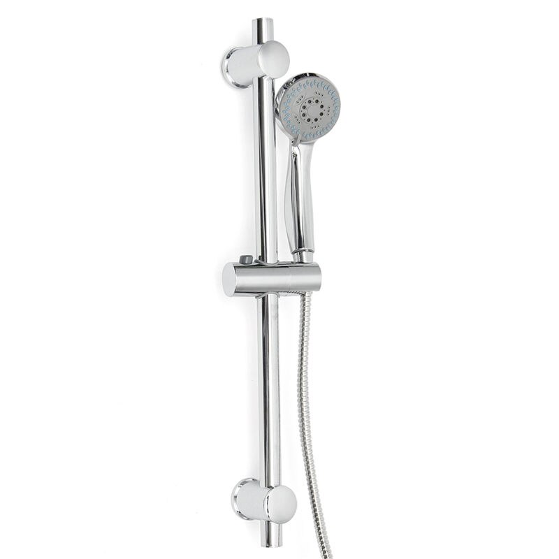 Xueqin Chrom Schlecht Dusche Steigleitung Schienen Halterung Einstellbare Dusche Kopf Halfter Bar Bausatz einstellen 5 Modus Funktion Zauberstab Montiert: C