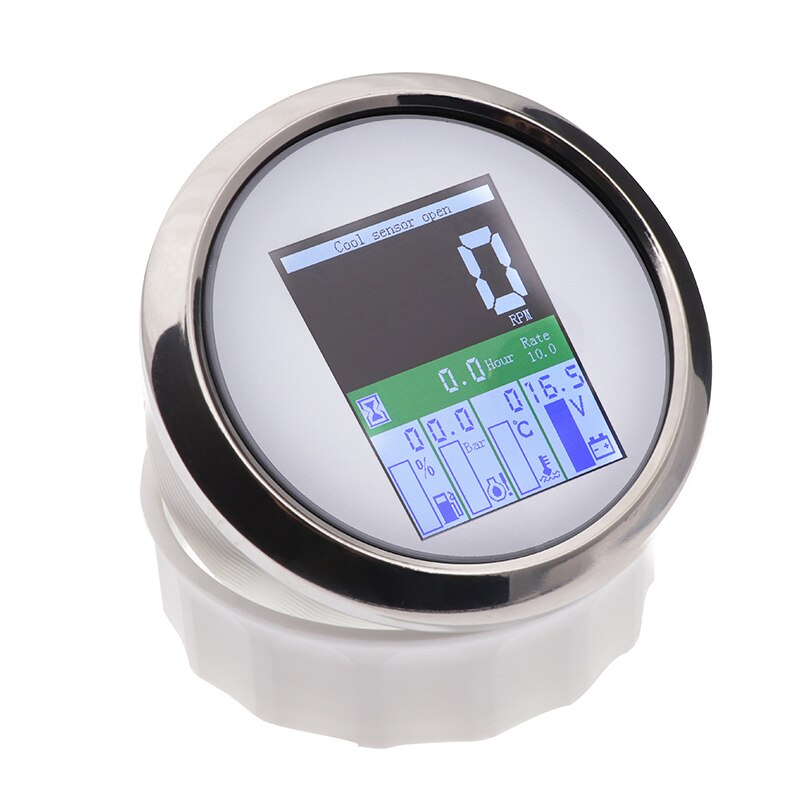 Boat Car Digital Tachometer TFT Screen 5 in 1 Multi-functional Gauge With Hours Fuel Level Water Temp Oil Pressure Meter Alarm