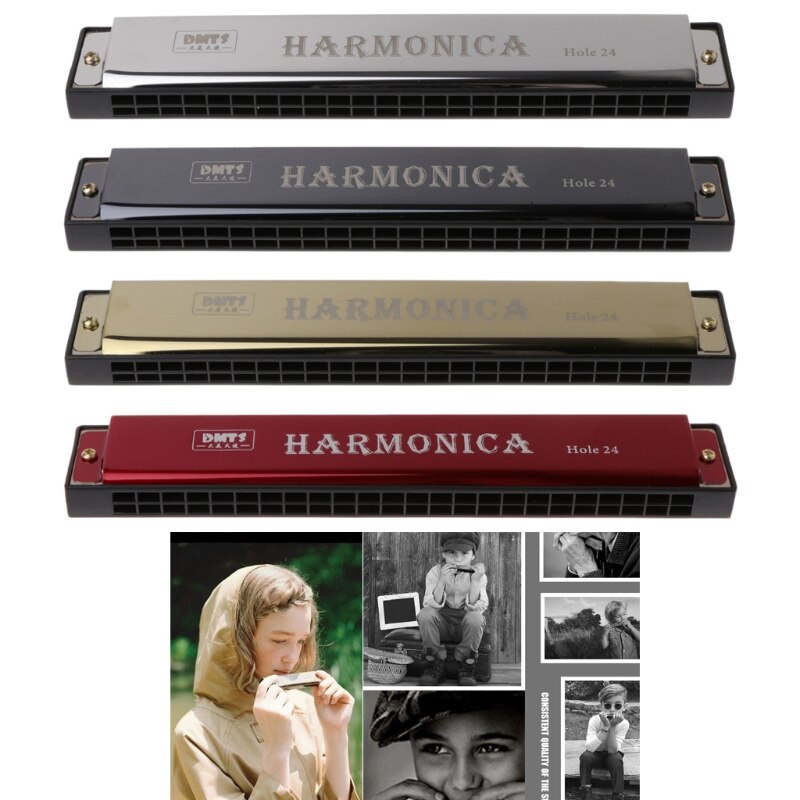 Professionele 24 Hole Harmonica Mond Metalen Orgel Voor Beginners