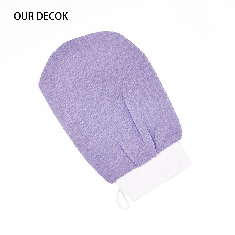 Guante de exfoliación para Hammam de doble cara, guante mágico exfoliante, eliminación de bronceado, 10 Uds.: Morado