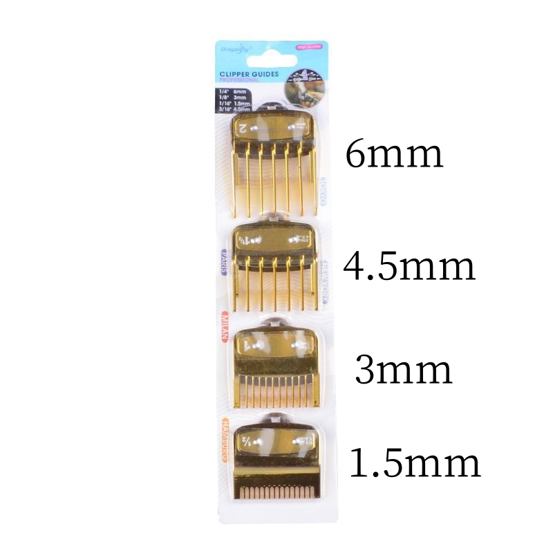 2/3/4 unids/set peine de límite para cortadora eléctrica Wahl protectores barbería Máquina para cortar cabello peines guía de corte Y1016: Morado