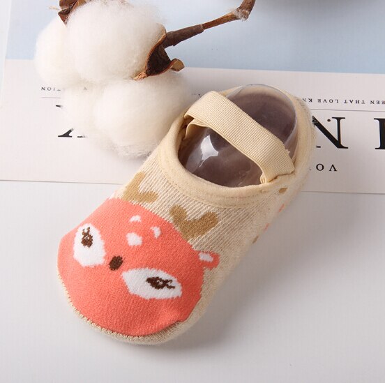 2pcs 1Pairs Toddler Sock Shoe Soft Baby Non-Skid Slipper Anti-Slip Infant Girl Boy Baby Shoes Baby Casual Shoes First Walker: Red