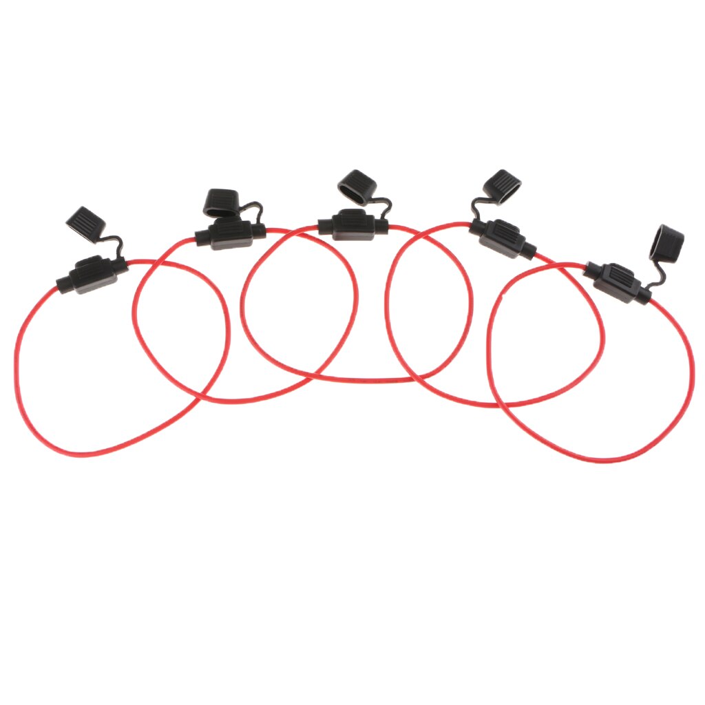 5 Pieces MINI Blade In-Line Fuse Holder 14 GA AWG Gauge Copper Wire Cable