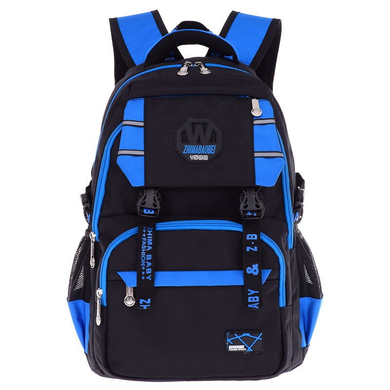 Waterproof School Bags For Children Schoolbag large school Backpack Girls Boys primary Backpacks Kids book bag mochila escolar: blue