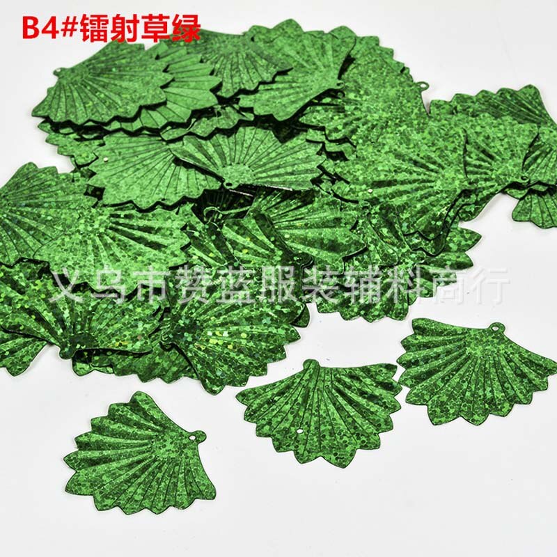 35 × 37mm waaiervormige kralen pailletten diy handgemaakte kleding accessoires materiaal feestdecoratie pailletten  jj386