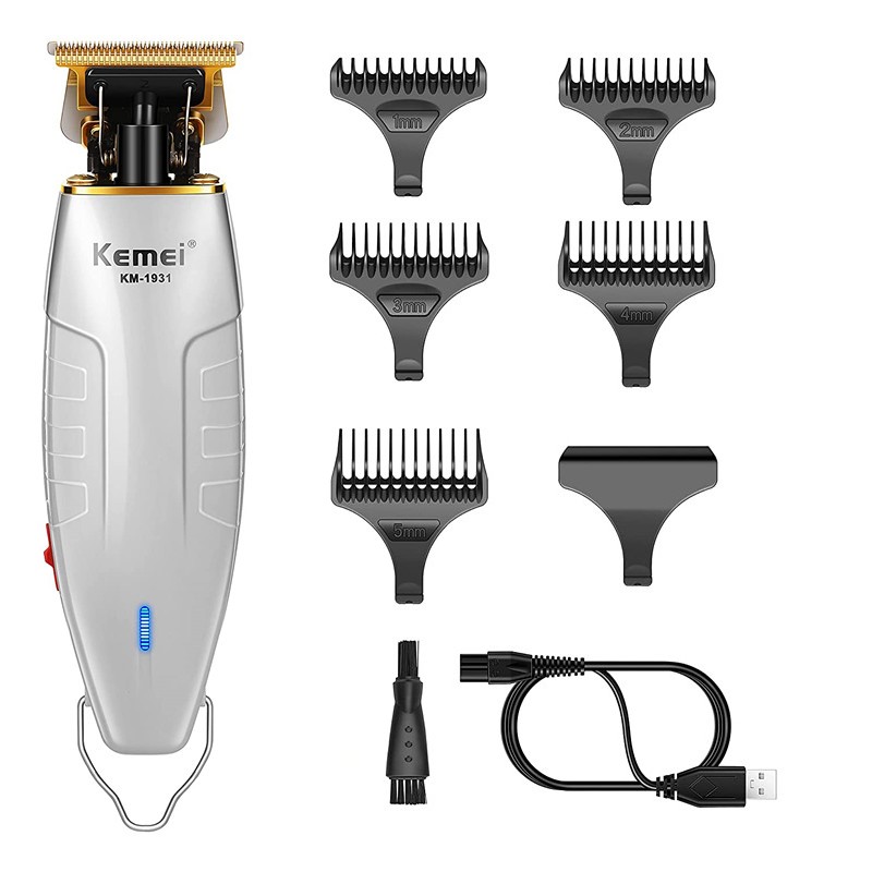 Kemei-Afeitadora eléctrica Original para hombres, máquina de afeitar potente para Barba y pelo, cabeza de baldas, acabado, se desvanece: KM-1931