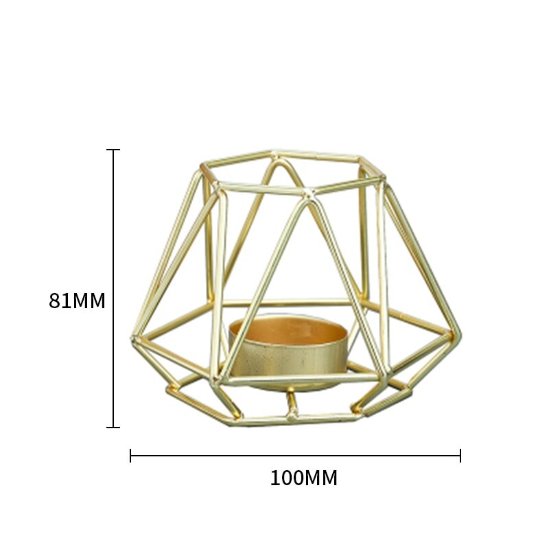 Älg ljusstake hjort ljusstake kristallglas hängande ljusstake geometrisk värmeljus sovrum bröllop dekorationer: Gyllene  a008