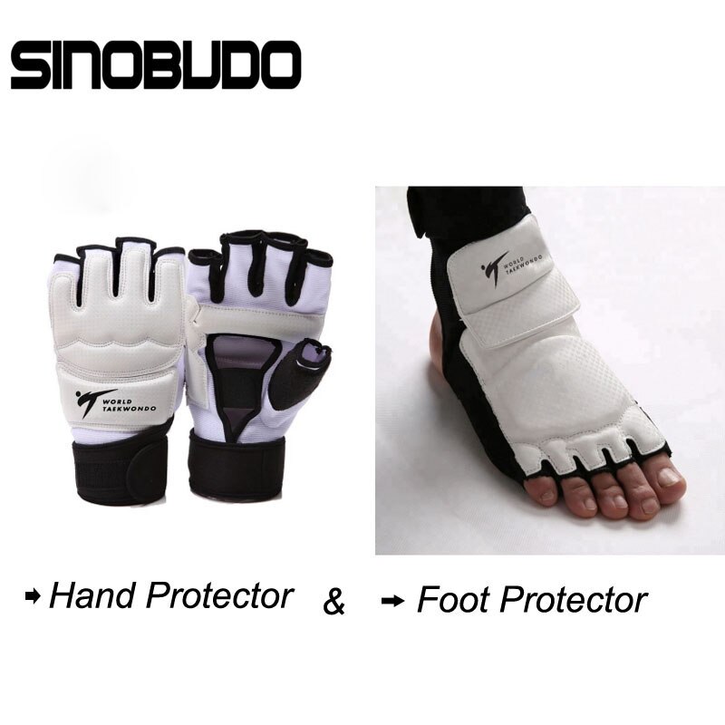 WT-guantes de mano de Taekwondo, Protector de tobillo de palma para boxeo, equipo de Karate, calcetines de protección
