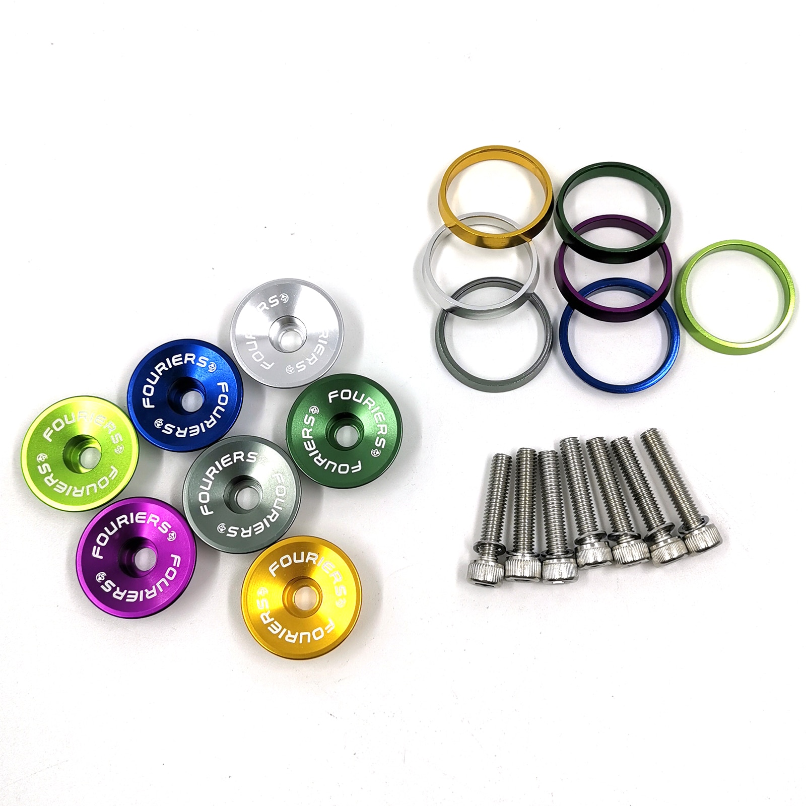 Fouriers Road Bicycle Stem Top Cap Headset Cover with Bolt Apply to 28.6mm 1 1/8" Front Fork Head Tube Cycling Headset Top Cap