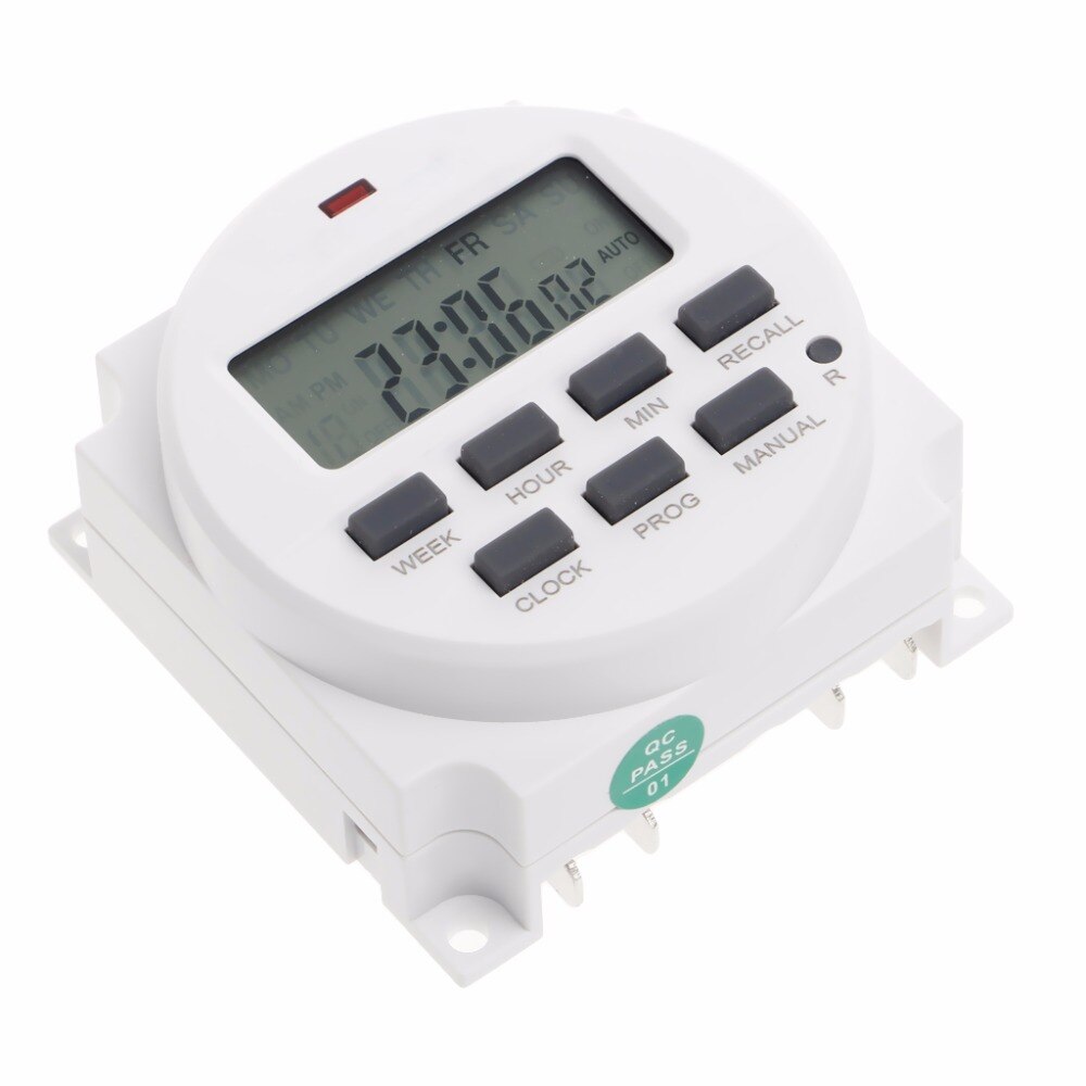 15.98 tommers lcd digital tidtaker 220v ac 7 dager programmerbar tidsbryter  tm618n-2 sifret tidtakere brytere