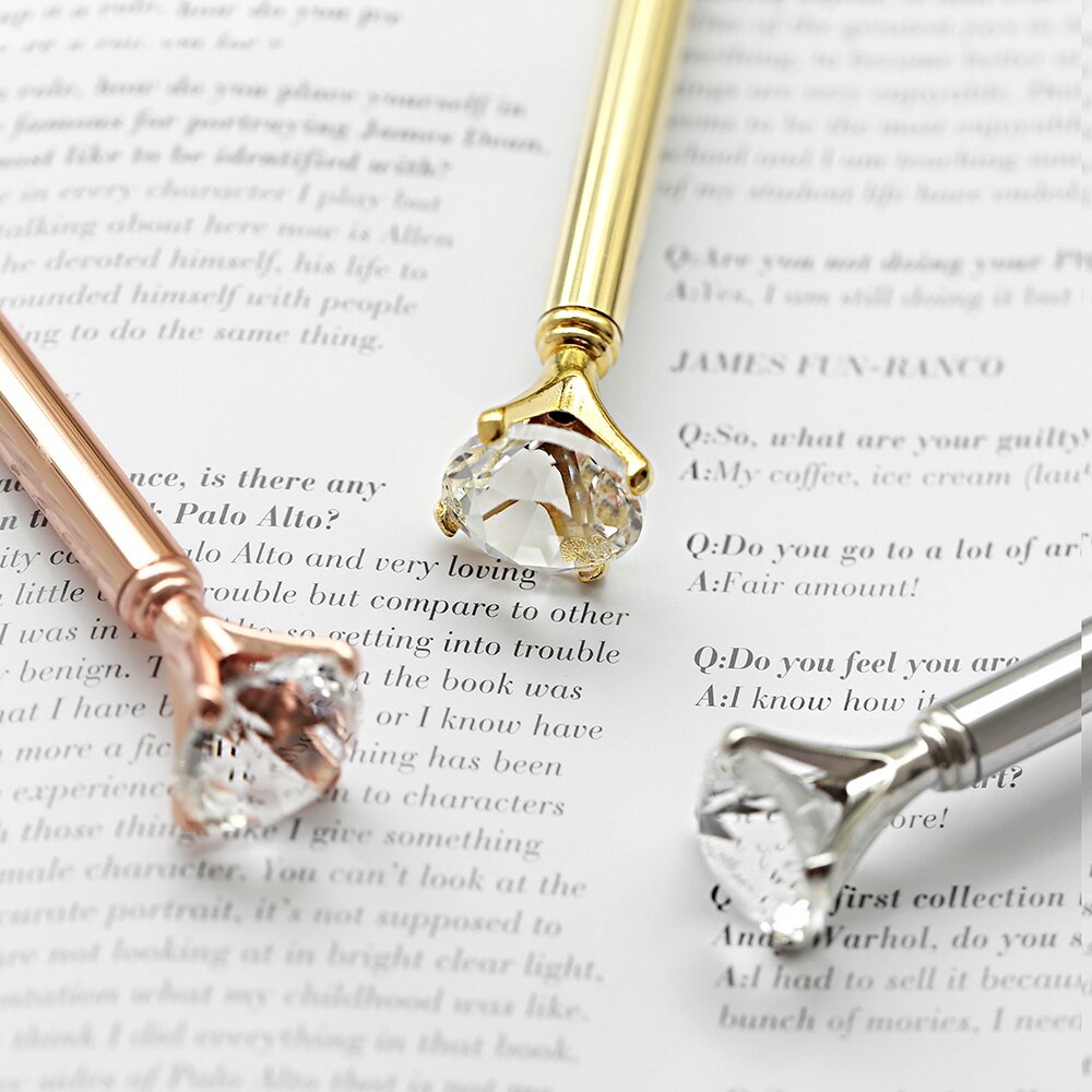Korea gold diamond pen crystal pen queen Scepter ballpoint pen