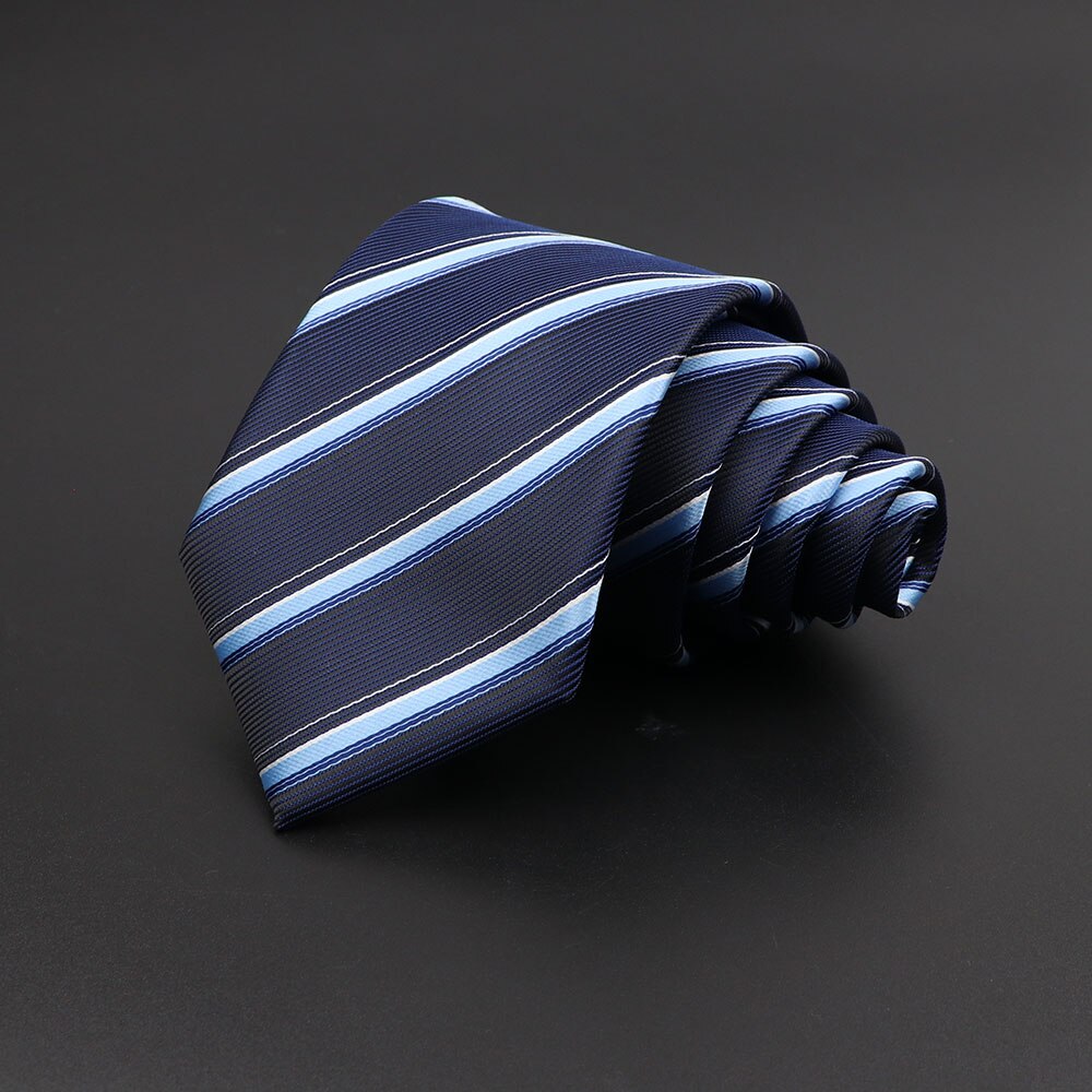 Mannen Stropdas Klassieke Effen Kleur Streep Plaid 8Cm Jacquard Marine Stropdas Accessoires Dagelijkse Slijtage Das Wedding Party