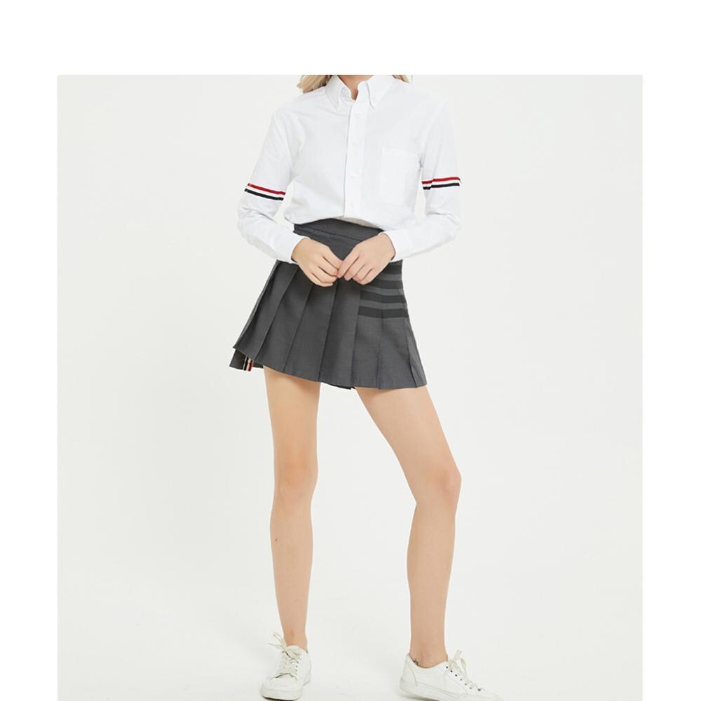 Hög midja plisserad kjol kjol a-line kort kjol dam anti-misslyckande säkerhetsbyxor paraply kjol tennis sport hakama