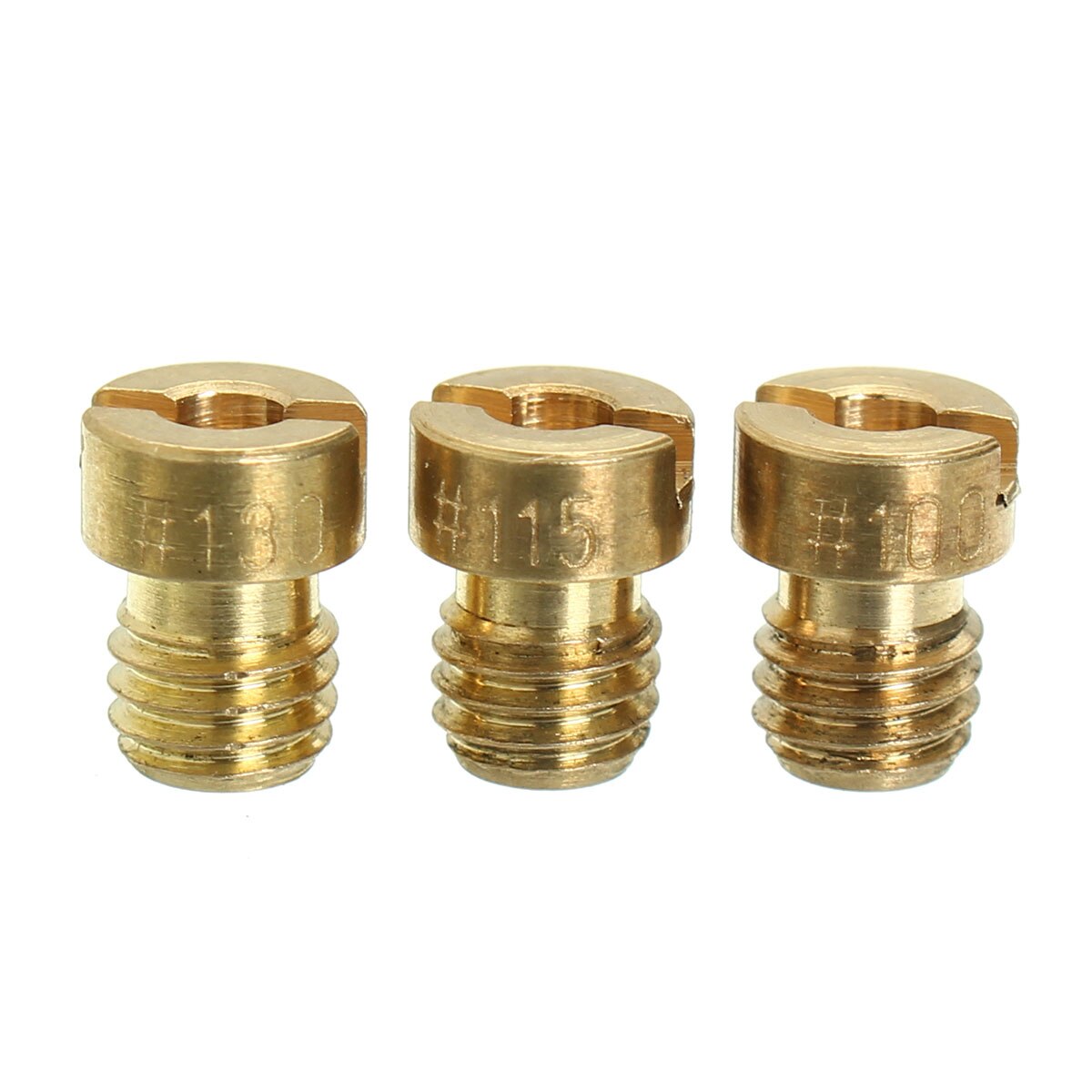 10 inyectores de inyector de combustible de carburador de Jet principal para Keihin-CVK (100 #-140 #)