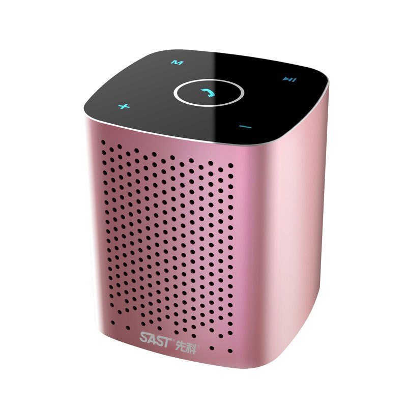 T11 Wireless Bluetooth Speaker Touch Desktop Subwoofer Mini Portable Card Metal Small Steel Cannon: Rose gold