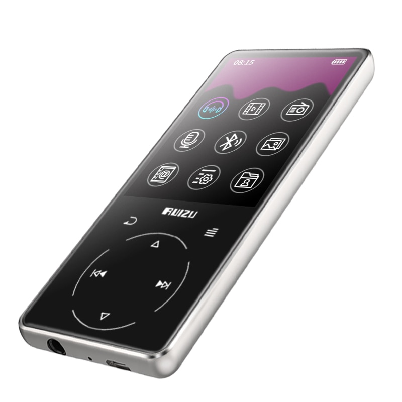 Nuovo Metallo RUIZU D16 Portatile Bluetooth Lettore MP3 Schermo da 2.4 pollici 8gb/16gb HiFi Giocatore di Musica di Sostegno FM, la registrazione, E-Book,Video