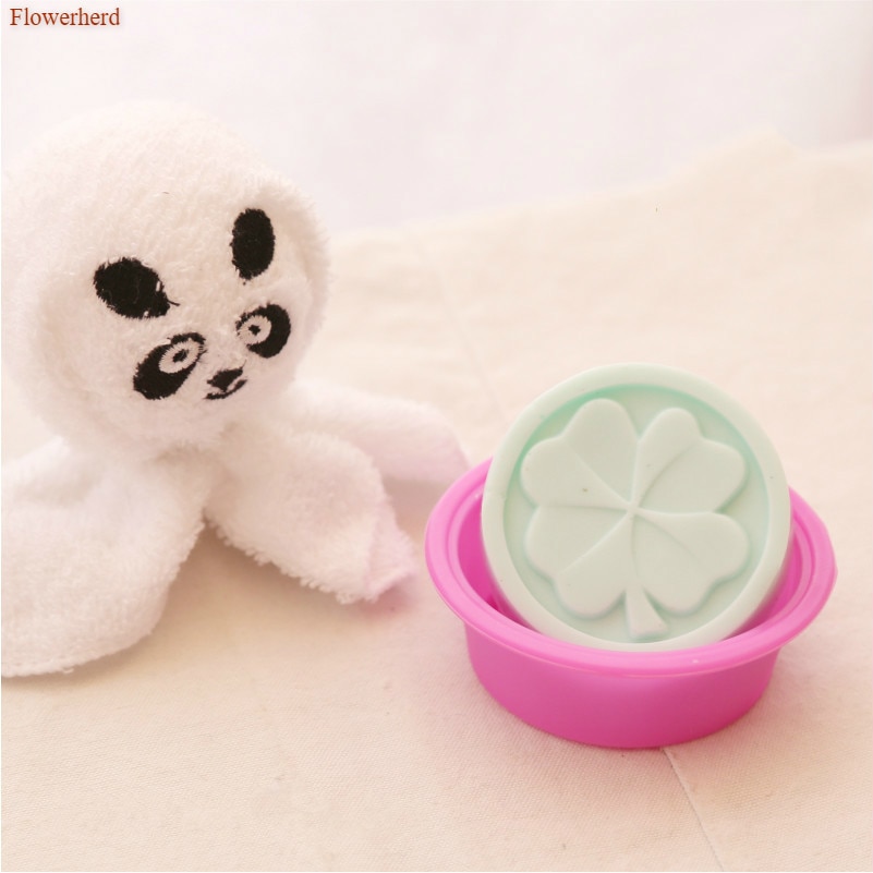 Clover Food Grade Silicone Mold Round Single Hole Clover Soap Stome Mold Soap Making Supplies DIY Chocolate Mold Cake Decors