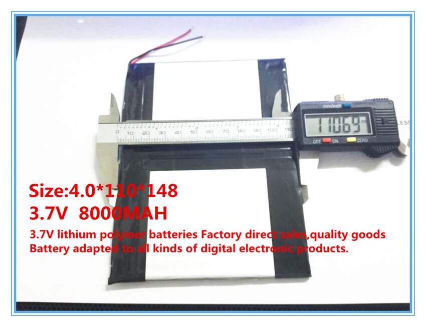 3,7 V,8000mAH,[40110148] PLIB (batería de iones de litio/iones de litio de polímero) para tablet pc,mid,power bank, para Sanei N10,Ampe A10