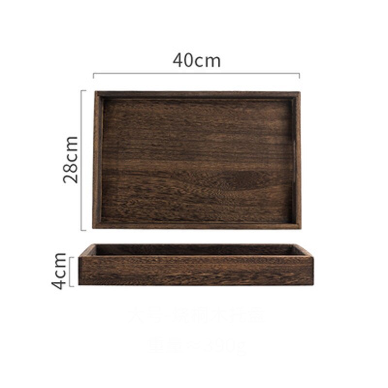 FANCITY Japanese style rectangular bamboo tray household bamboo wooden tea cup tray wooden tray wood tray fruit tray tea tray: Pink