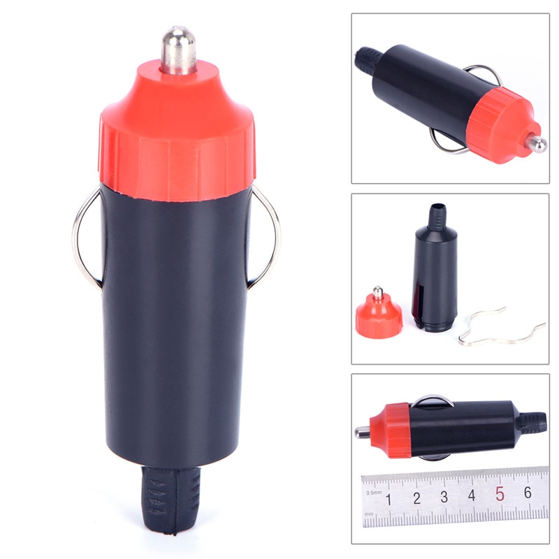 1pc motorfiets stopcontact stroomlader adapter connector + zekering omvormer stekker 12v mannelijke auto sigarettenaansteker stekker