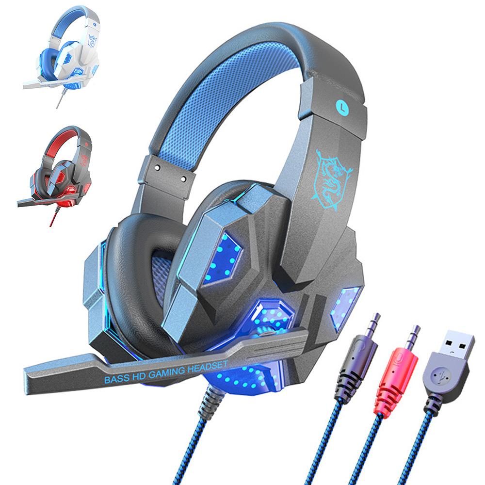 Wired Gaming Headset Met Microfoon 3.5Mm Krachtige Geluid Hoofdtelefoon Voor Kantoor Elektronica Computer Pc Gamers Gaming Hoofdtelefoon