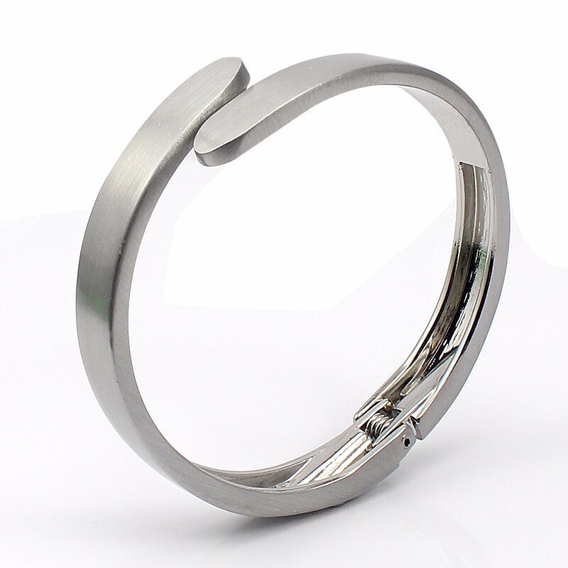 3 Colors Cuff Bracelets For Women/Men Stainless Steel Matte Bangle Jewelry Bijoux Accessories Valentine
