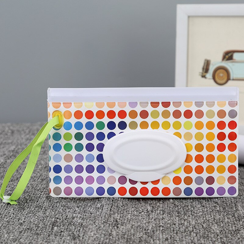 Återanvändbara eva våtservetter låda våtservetter låda rengöring baby våtservetter snap wipes behållare bärväska tryck mjukpapper väskor miljövänliga: E