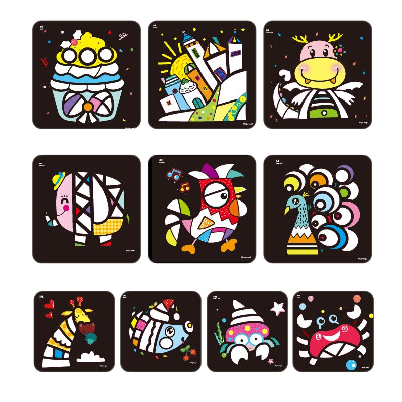 Juego de pintura de arena para niños, juego de botellas para arena de colores, juguete de pintura de arena de dibujos animados para niños, juguetes artesanales para niños, para niños