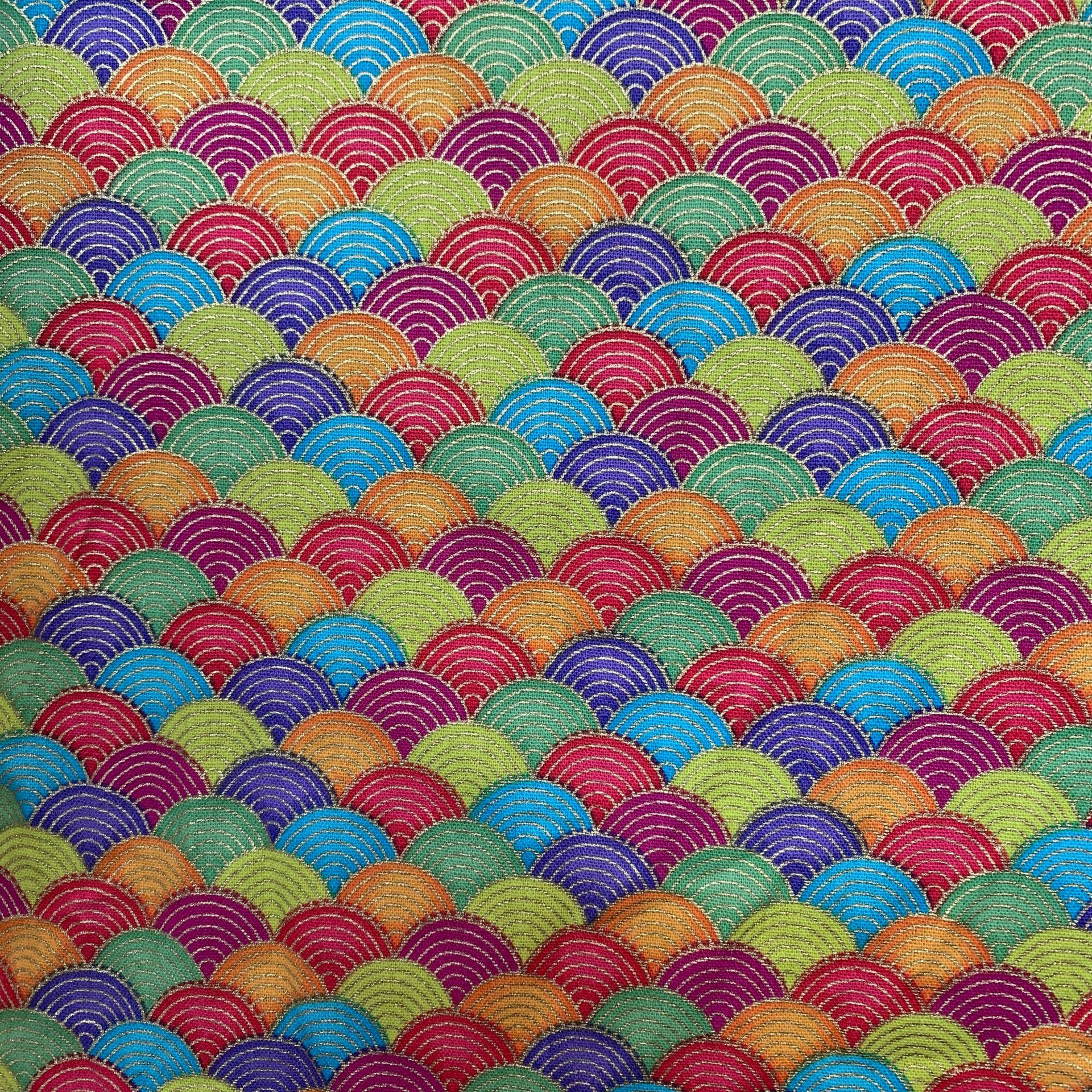 Colorful Japanese Wave Bronzing Cotton Fabric Clot... – Grandado