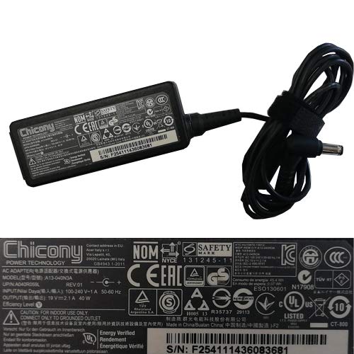 Desconocido Ac Adapter, Cargador. Chicony A13-040N3A 19V Zwart Swap/Usado