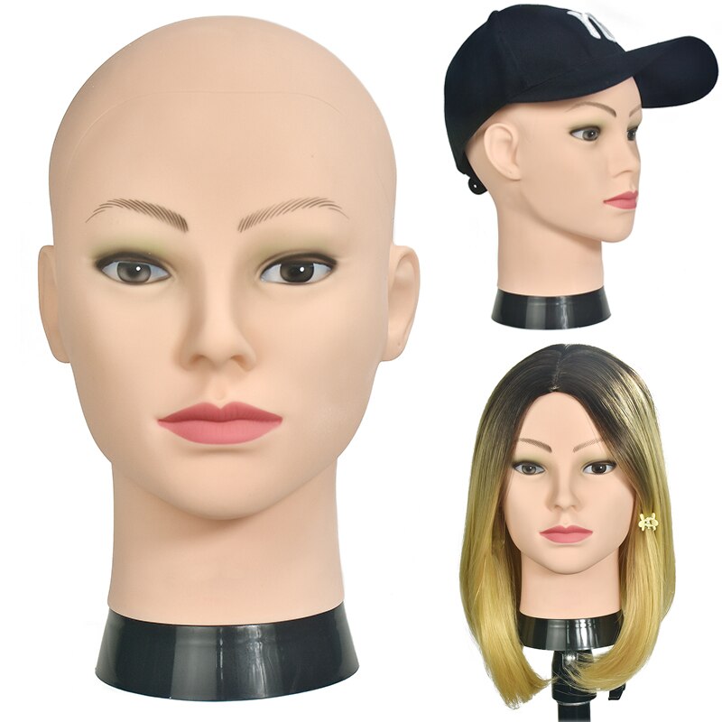 Tête de Mannequin pour femme, pour la fabrication de perruques, chapeaux, exposition, pratique de coiffure, support de chapeau pour la pratique du maquillage