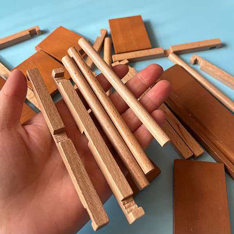 Wooden DIY Arch Bridge LuBan Brain Teasers Engineer Construction Building Toys for Kids Boys Girls Educational