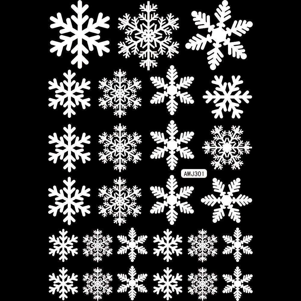 Stickers Christmas Snowflake Wall Sticker Window Christmas Wallpaper 27pcs Room Wall Decals Christmas Decorations For Home: WH