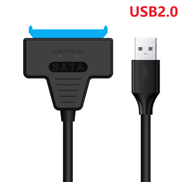SATA to USB 3.0 / 2.0 Cable Up to 6 Gbps for 2.5 Inch External HDD SSD Hard Drive SATA 3 22 Pin Adapter USB 3.0 to Sata III Cord: Red