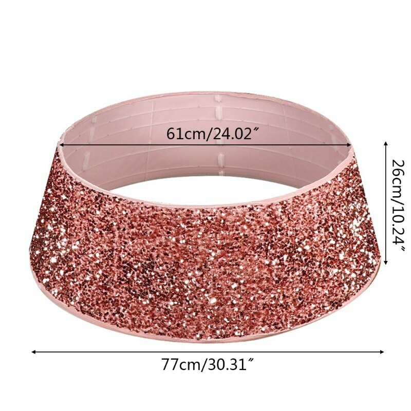 Sequin Christmas Tree Collar 30 Inch Xmas Tree Skirt Ring Bottom Base Cover