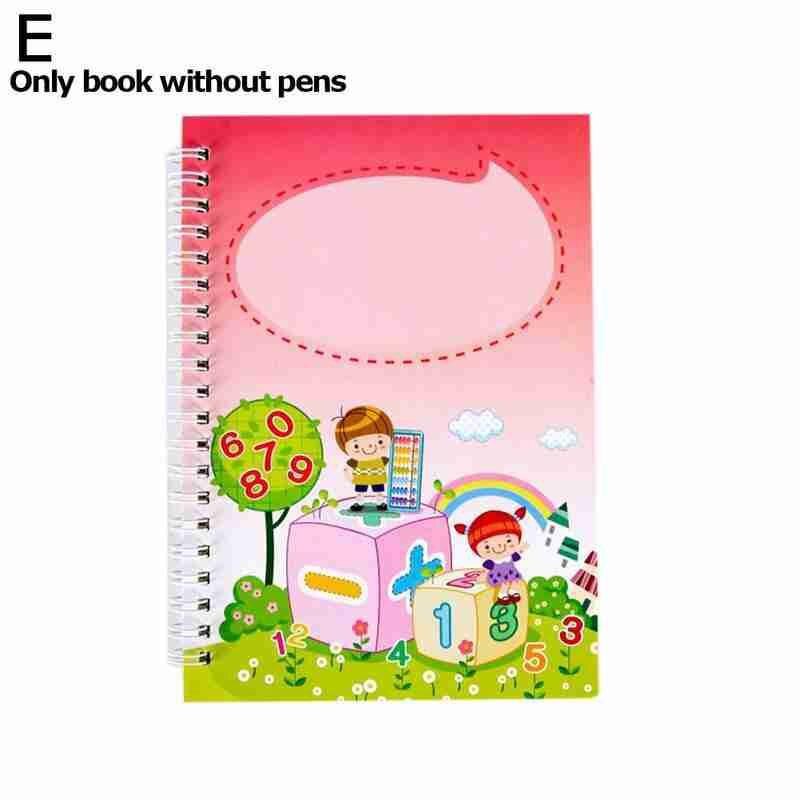 Writing Stickers Groove Copybook Preschool Kindergarten Letter Practice Hard Pen Set Calligraphic Copybook Handwritin H4X0: E