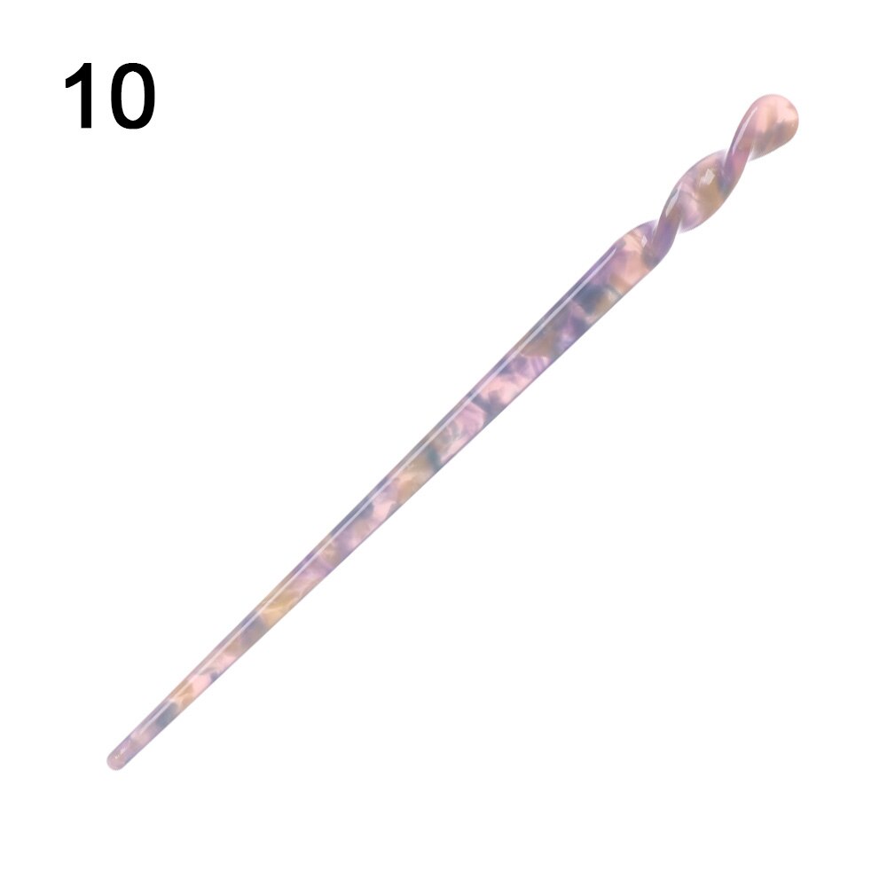 Retro Eenvoud Haar Sticks Elegante Acetaat Eetstokje Vrouwen Meisjes Haarspelden Haar Clip Haaraccessoires Haar Styling Tool: 10